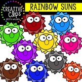 Rainbow Big Eye Suns: Summer Clipart {Creative Clips Clipart}