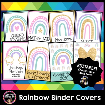 Preview of Rainbow Binder Covers