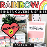Rainbow Classroom Decor | Binder Covers & Spines | Helpful