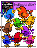 Rainbow Birds {Creative Clips Digital Clipart}