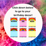 Rainbow Black Splatter Paint Birthday Calendars!