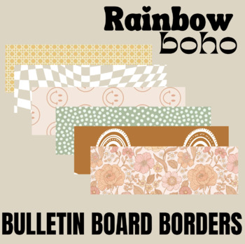 Rainbow Boho // Bulletin Board Borders by Miss E In The Middle | TpT