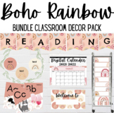 Rainbow Boho Bundle Decor Classroom Pack 2021 2022