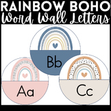 Rainbow Boho Word Wall Letters Classroom Decor