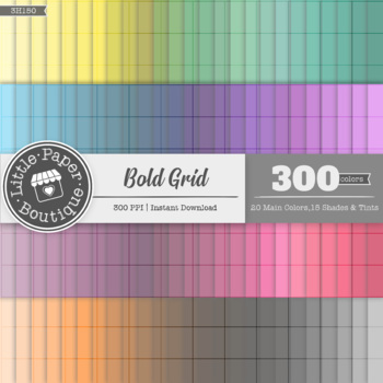 Rainbow Paper With Grid Texture - 12x12 Digital and Printable