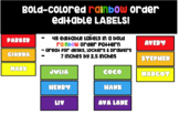 Rainbow Bold Labels (EDITABLE)