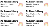 Rainbow Book Labels *Editable*  - Avery US Letter 5160