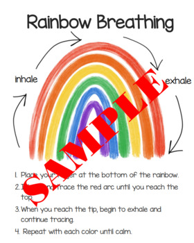 Preview of Rainbow Breathing SEL Printable Poster