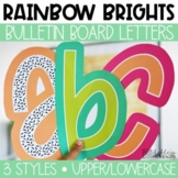 Rainbow Brights Bulletin Board Letters, A-Z, Punctuation, 