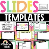 Rainbow Brights Slides Templates | Distance Learning | for