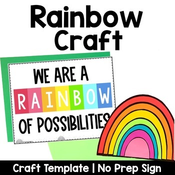 Preview of Rainbow Bulletin Board Craft | St Patricks Day | March