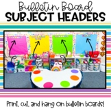 Rainbow Bulletin Board Headers