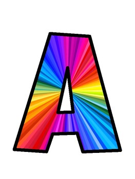 Rainbow Bulletin Board Letters, Rainbow Bulletin Board Décor Kit