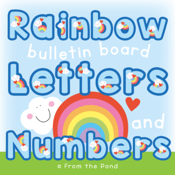 Rainbow Bulletin Board Letters and Numbers