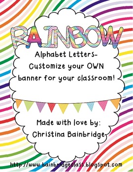 customize buntings rainbow banner own