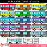 Rainbow Bus Clip Art