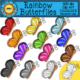 Rainbow Butterflies Clip Art