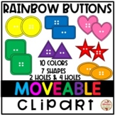 Rainbow Buttons {Moveable Clip Art} -> For Digital/Paperle