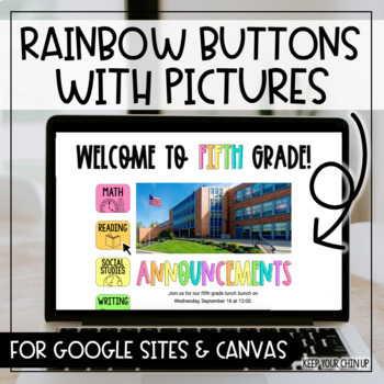Preview of Rainbow Buttons for Google Sites and Canvas