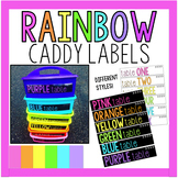 Rainbow Caddy Table Labels