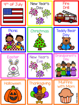 calendar holiday icons