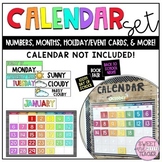Rainbow Calendar Number Set