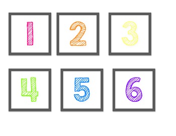 Preview of Rainbow Numbers - For Calendar, Cubbies, Desk Numbers, Home School, Online, etc.