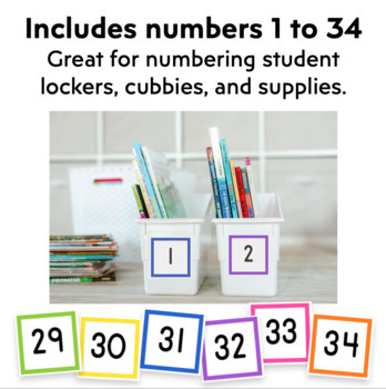 Bright and Simple Rainbow Calendar Numbers - Kinder Craze