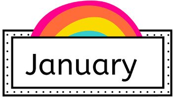 Preview of Rainbow Calendar Set