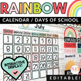 Rainbow Classroom Decor Calendar Set | Calendar Skills | C
