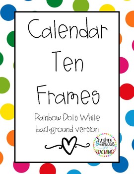 Preview of Rainbow Calendar Ten Frames