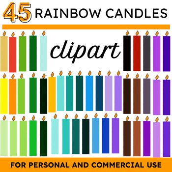 Preview of Rainbow Candles Clip art