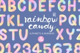 Rainbow Candy Alphabet and Number