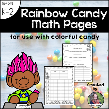 Preview of Rainbow Candy Math Pages for Primary Students