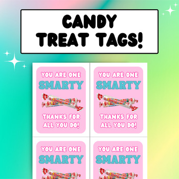 Preview of Rainbow Candy Treat Tag, Printable Treat Tags, Teacher Appreciation Week