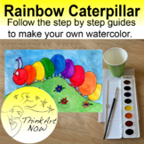 Art Lesson - Rainbow Caterpillar - Watercolor - Think Art Now