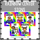 Rainbow Center Signs for Preschool, Prek, and Kindergarten