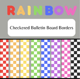 Rainbow Checkered Bulletin Board Borders | PRINTABLE