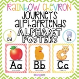 Rainbow Chevron Alphabet Posters and Word Wall Letters Jou