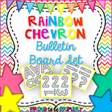 Rainbow Chevron Bulletin Board Letters and Numbers