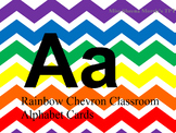 Rainbow Chevron Class Alphabet Cards