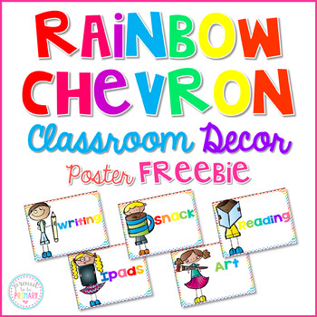 Rainbow Chevron Posters by Proud to be Primary | TpT