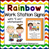 Rainbow Chevron Work Station Signs