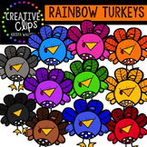 Rainbow Chunky Turkeys {Creative Clips Digital Clipart}