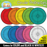 Rainbow Circular Protractors Clipart {Zip-A-Dee-Doo-Dah Designs}