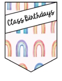Rainbow Classroom Birthday Banner