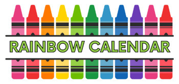 Preview of Rainbow Classroom Calendar 