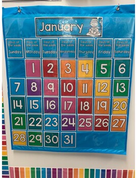 Rainbow Classroom Calendar by Carries Classroom Creations | TPT