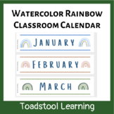 Rainbow Classroom Calendar Set - Printable Monthly Calendar