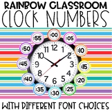Rainbow Classroom Clock Numbers | Clock Labels | Telling Time